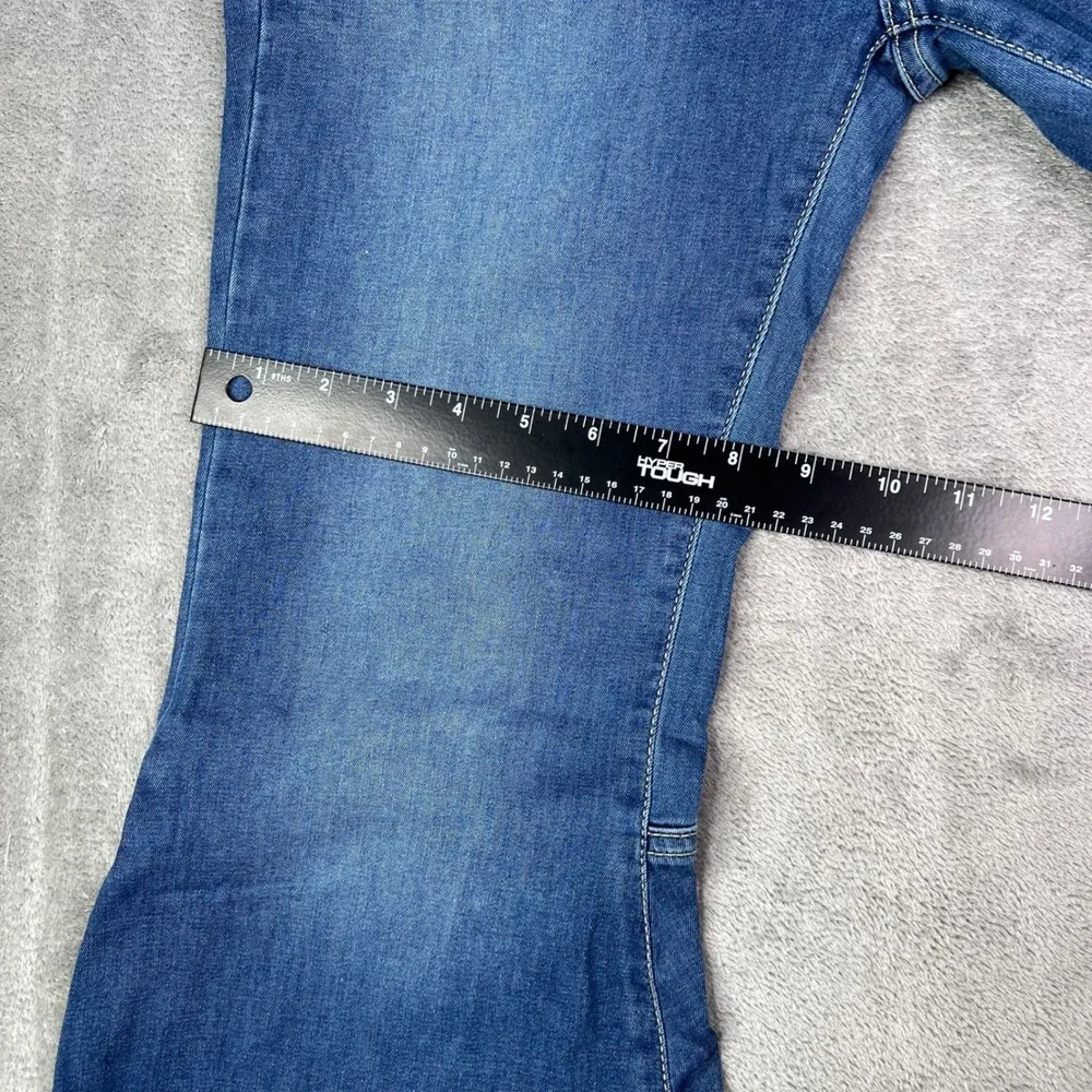 Free People Just Float On Flare Jeans Womens 30 Blue Solid Stretch Bell‎ Bottoms